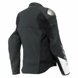 GIACCA IN PELLE RAPIDA LADY LEATHER JACKET BLACK-MATT BLACK-MATT WHITE | DAINESE