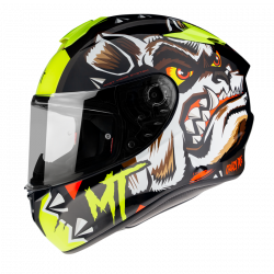 CASCO INTEGRALE TARGO CRAZYDOG G3 GIALLO FLUOR GLOSSY | MT HELMETS