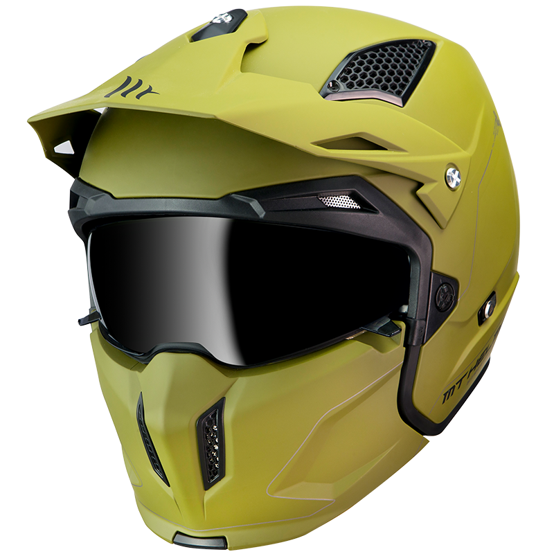 CASCO MODULARE STREETFIGHTER SV SOLID A6 MATT GREEN | MT HELMETS