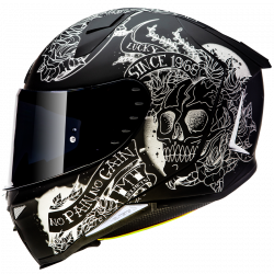 CASCO INTEGRALE REVENGE 2 SKULL & ROSES A1 NERO MATE | MT HELMETS