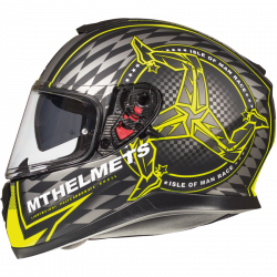 CASCO INTEGRALE THUNDER 3 SV ISLE OF MAN A3 NERO GIALLO | MT HELMETS