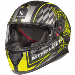 CASCO INTEGRALE THUNDER 3 SV ISLE OF MAN A3 NERO GIALLO | MT HELMETS