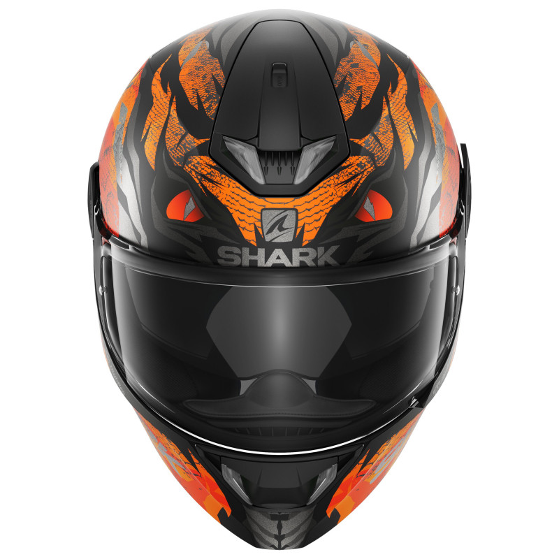 CASCO SKWAL 2 IKER LECUONA MAT BLACK ORANGE SILVER