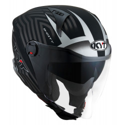 CASCO D-CITY LUCENT NERO OPACO ARGENTO | KYT