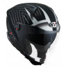 CASCO D-CITY LUCENT NERO OPACO ARGENTO | KYT