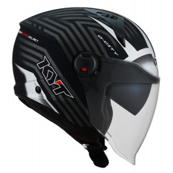 CASCO D-CITY LUCENT NERO OPACO ARGENTO | KYT