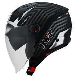 CASCO D-CITY LUCENT NERO OPACO ARGENTO | KYT