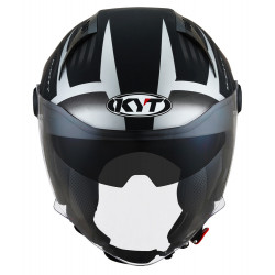 CASCO D-CITY LUCENT NERO OPACO ARGENTO | KYT