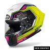 CASCO INTEGRALE GP550 S RUSH MULTICOLOR GLOSS | AIROH