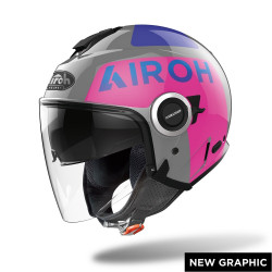 CASCO JET HELIOS UP GREY MATT | AIROH