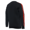 DAINESE SWEATER STRIPES BLACK/FLUO-RED