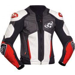 Tuta moto pelle intera Ixon VENDETTA EVO Nero Rosso Bianco