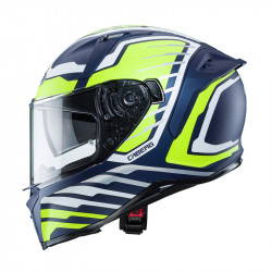 CASCO INTEGRALE AVALON FORGE MATT BLUE YAMA WHITE YELLOW FLUO | CABERG