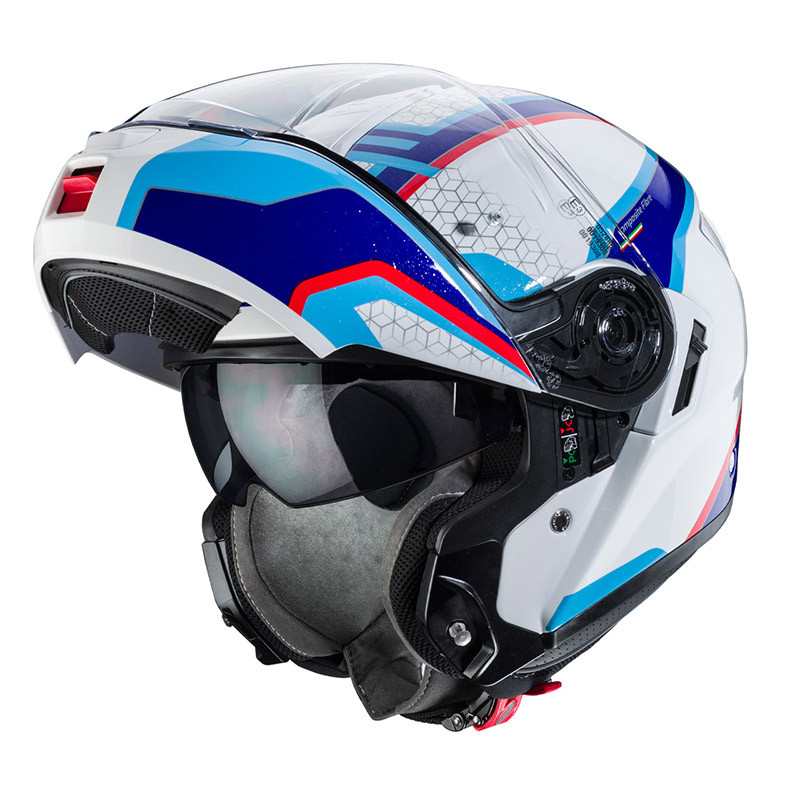 Casco Moto Modulare in Fibra Caberg LEVO Blu Yamaha Omologato P/J Vendita  Online 