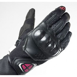 RS4 AIR L NERO FUCSIA GUANTO EST. TESSUTO PELLE DONNA | IXON