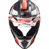 CASCO MX437 FAST EVO STRIKE BLACK WHITE RED | LS2