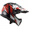 CASCO MX437 FAST EVO STRIKE BLACK WHITE RED | LS2