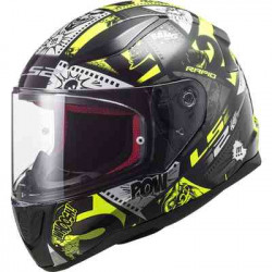 CASCO FF353 RAPID MINI VIGNETTE BLACK H-V YELLOW | LS2