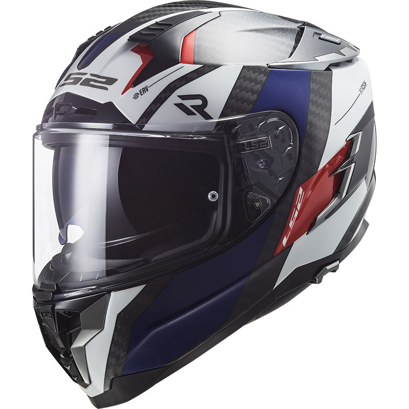 CASCO FF327 CHALLENGER CT2 ALLOY WHITE BLUE RED | LS2