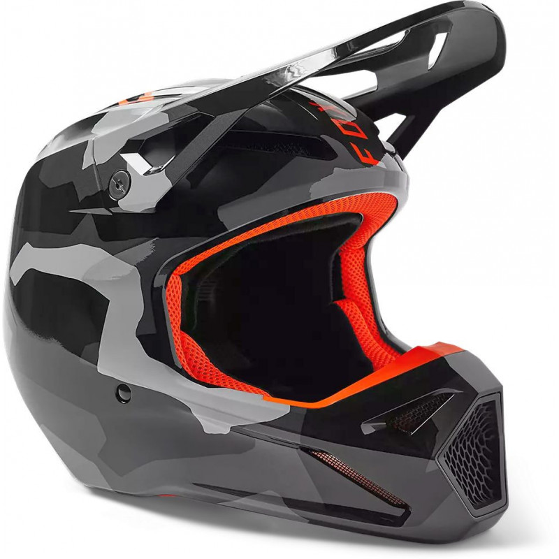 CASCO OFFROAD FX V1 BNKR HELMET DOT ECE GREY CAMO | FOX RACING