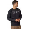 FELPA FX PINNACLE CREW FLEECE BLACK WHITE | FOX RACING