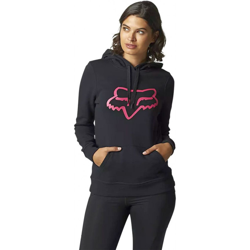 FELPA FX WOMENS BOUNDARY PULLOVER FLEECE BLACK PINK | FOX RACING