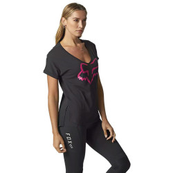 FX WOMENS BOUNDARY SS TOP BLACK PINK | FOX RACING