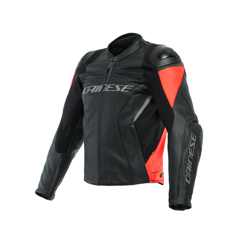 GIACCA RACING 4 PELLE  BLACK FLUO-RED MAN | DAINESE