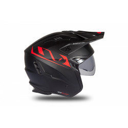 CASCO OFFROAD SHERATAN JET BLACK-RED MATT | UFO PLAST