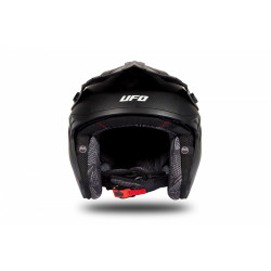 CASCO OFFROAD SHERATAN JET BLACK-RED MATT | UFO PLAST