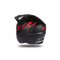 CASCO OFFROAD SHERATAN JET BLACK-RED MATT | UFO PLAST