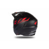 CASCO OFFROAD SHERATAN JET BLACK-RED MATT | UFO PLAST