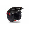 CASCO OFFROAD SHERATAN JET BLACK-RED MATT | UFO PLAST