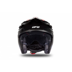 CASCO OFFROAD SHERATAN JET BLACK-RED GLOSSY | UFO PLAST