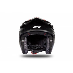 CASCO OFFROAD SHERATAN JET BLACK-RED GLOSSY | UFO PLAST