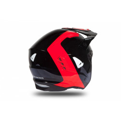 CASCO OFFROAD SHERATAN JET BLACK-RED GLOSSY | UFO PLAST