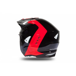 CASCO OFFROAD SHERATAN JET BLACK-RED GLOSSY | UFO PLAST