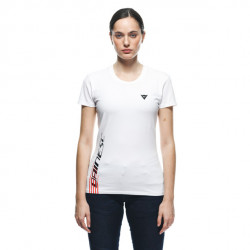 DAINESE T-SHIRT LOGO LADY WHITE BLACK | DAINESE