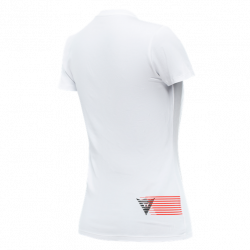 DAINESE T-SHIRT LOGO LADY WHITE BLACK | DAINESE