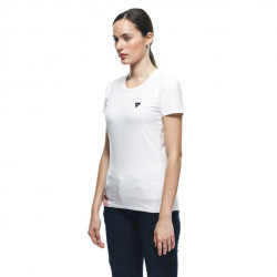 DAINESE T-SHIRT LOGO LADY WHITE BLACK | DAINESE