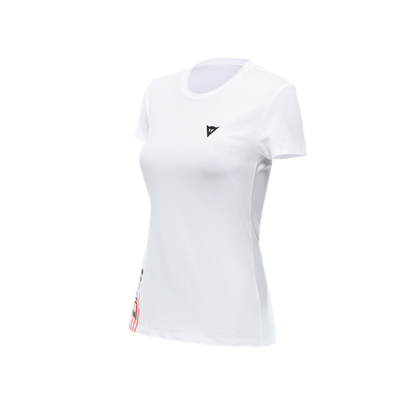 DAINESE T-SHIRT LOGO LADY WHITE BLACK | DAINESE