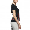 DAINESE T-SHIRT LOGO LADY BLACK FLUO-RED | DAINESE