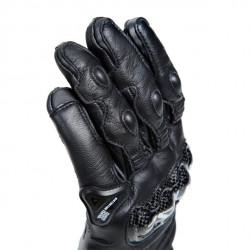 CARBON 4 SHORT LEATHER GLOVES BLACK BLACK | DAINESE