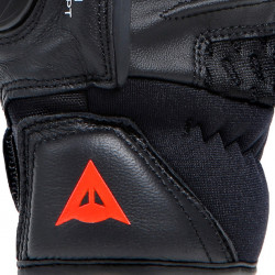 CARBON 4 SHORT LEATHER GLOVES BLACK BLACK | DAINESE