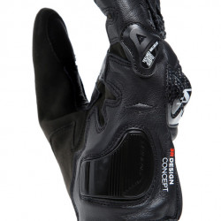 CARBON 4 SHORT LEATHER GLOVES BLACK BLACK | DAINESE