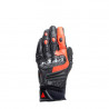 CARBON 4 SHORT LEATHER GLOVES BLACK FLUO-RED | DAINESE