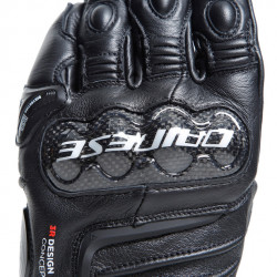 CARBON 4 LONG LEATHER GLOVES BLACK BLACK BLACK | DAINESE