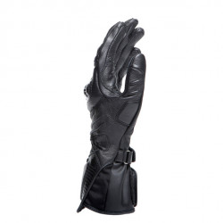 CARBON 4 LONG LEATHER GLOVES BLACK BLACK BLACK | DAINESE