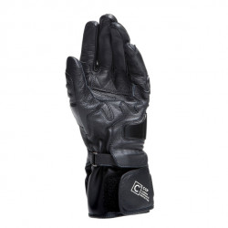 CARBON 4 LONG LEATHER GLOVES BLACK BLACK BLACK | DAINESE