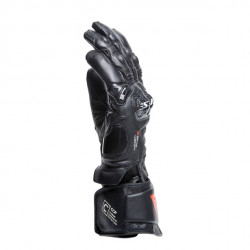 CARBON 4 LONG LEATHER GLOVES BLACK BLACK BLACK | DAINESE